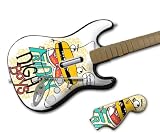 MusicSkins MS-FNB30028 Rock Band Wireless Guitar- Friday Night Boys- Grumble Skin