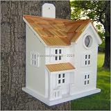 Garden Wall Townhouse White Birdhouse