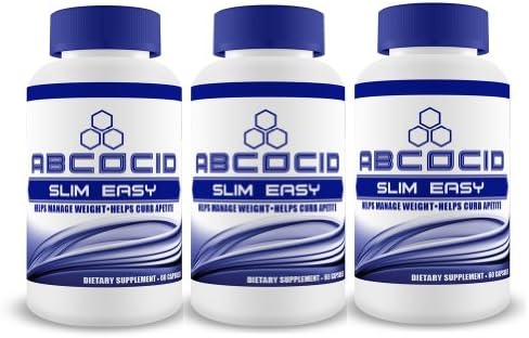 3 bottles Abcocid Slim Easy with raspberry ketone, green tea fucoxanthin, vitamin b12