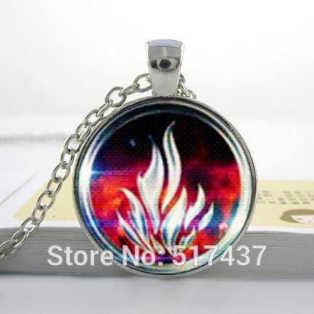 Pretty Lee 1 Pc 2015 New Fired Divergent Inspired Dauntless The Brave Men Silver Round Glass Cabochon Pendant Necklace