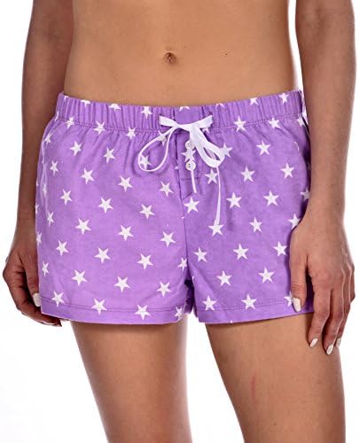 GaryM Women's Printed Flannel Pajama Shorts You're My Shining Star Large