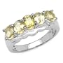 1.85 Carat Genuine Citrine .925 Silver Ring