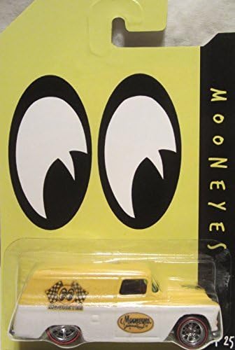 Yellow Top 55' Chevy Panel "Mooneyes" Custom Hot Wheels Limited Edition with Real Rider Rubber Wheels 1 of 25 Made