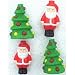 4 Santa & 4 Christmas Tree Covers on 10 Light Party String New