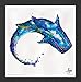 Marc Allante Whale Shark Modern Contemporary Animal Decorative Art Poster Print, Framed 12x12
