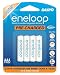 Sanyo Eneloop AAA NiMH Pre-Charged Rechargeable Batteries (4 Pack)