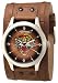 Ed Hardy Gents Brown Dial With Tiger Print Brown Leather Strap Watch