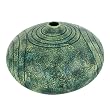 Handmade Terracotta Vase With Blue-Green Glaze