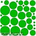 34 Kelly Green Polka Dots Wall Stickers Decals Words Bedding