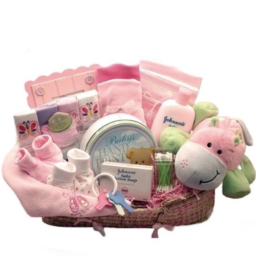 For a Precious New Baby Girl Gift Basket - Great Shower or Easter Gift Idea for Newborns