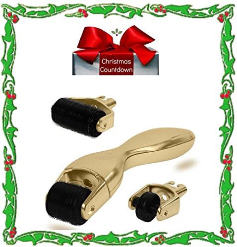 Derma GOLD System Kit 3-in-1 with PINS (0.5mm, 1.5mm, 2mm) wrinkles, sun damage, acne scars, stretch marks, cellulite