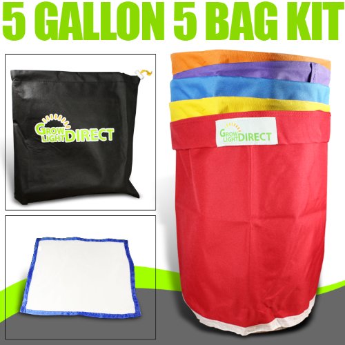 Bubble Hash Bags Ice Extractor 5 Gallon 5 Bag + micron Warhonechumy