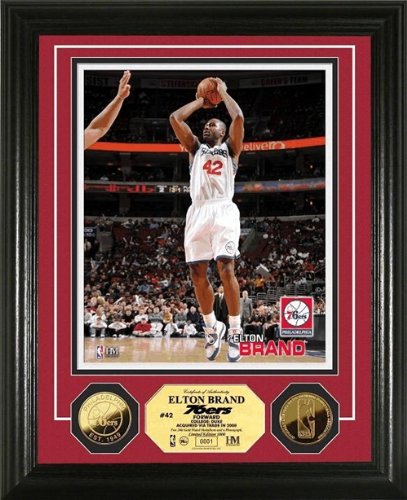 Elton Brand Framed 24KT Gold Coin Photo Mint
