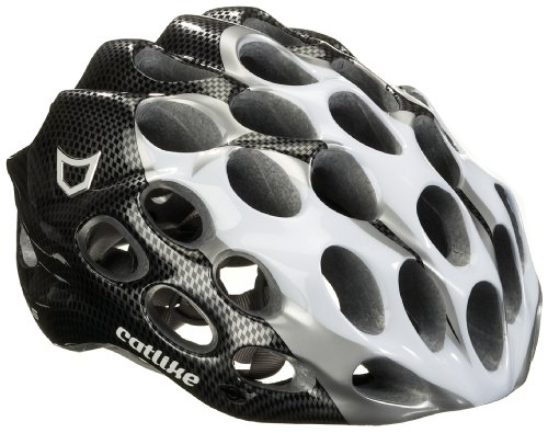 Catlike Sport-Fahrradhelme HELM WHISPER PLUS, S,, silber/wei&szlig;/Karbonoptik, S/M