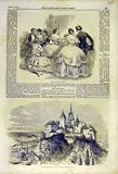 1855 PARIS FASHIONS LADIES PRAGUE PALACE HRADSCHIN