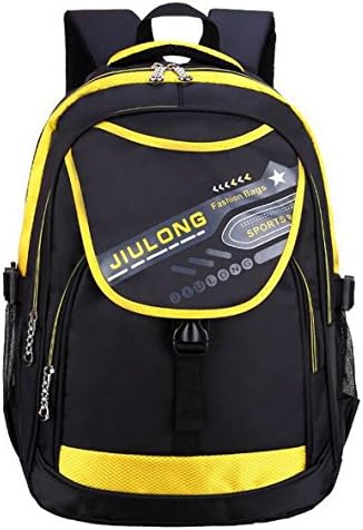 Pupils School Bag Student Backpack School Book Bag for Girls Boys (Yellow)