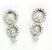 Diamond Earrings 1.06k G.V.V.S Brilliant Diamonds on 18k White Gold Damiani Style Design Made in Italy Matching Pendant Available