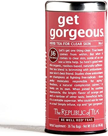 The Republic of Tea Get Gorgeous Red Tea 36-Count 1.65 oz each (4 Items Per Order)