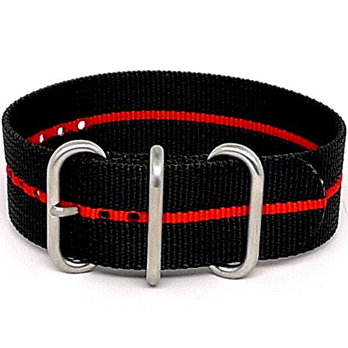 Daluca ballistic nylon nato 1 piece watch strap - black…