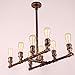 UNITARY Brand Vintage Metal Water Pipe Island Chandelier Max 320W with 8 Lights Copper Finish