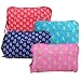 Quilted Cotton 4-Piece Floral Cosmetic Bag Makeup Case Set