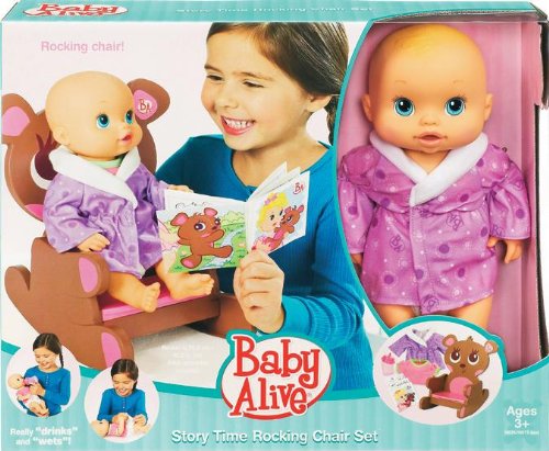 Baby Alive Story Time Rocking Doll & Chair Set, Caucasian