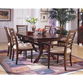 7pc Uptown Collection Formal Dining Table and 6 Chairs Set