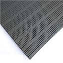 Rubber-Cal Composite Rib Corrugated Rubber Floor Mat and Runner - Black in color - 1/8" x 36" rolls