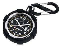 Wenger 73015 Traveler Alarm Black Dial Pocket Watch