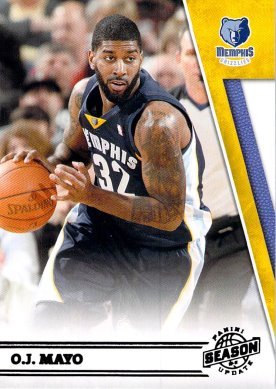 2010-11 Panini Season Update O.J. Mayo Memphis Grizzlies #114 Basketball Card