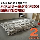 超特価ダウン90％国産羽毛掛布団　ベージュの画像