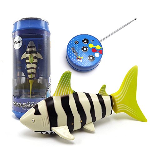 Emart mini rc fish shark swim in water remote control b…