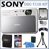 Sony Cyber-Shot DSC-T110 16.1MP Digital Camera with 4x Optical Zoom and 3-i ....