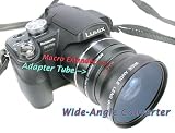 Wide-Angle w/MACRO +Adapter Tube for Panasonic Lumix DMC-FZ18. 28, 35