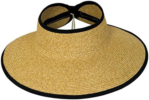 HBY Miami Toyo Braid Rolled Up Visor-Natural-O/S