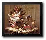 IMAGE OF Tulips and Other Flowers with 49x42 Framed Art Print by Robie, Jean-Baptiste