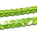 Rockin Beads Brand, Sequins Trim Spool String Flat Bling Green 6mm Dia (2/8