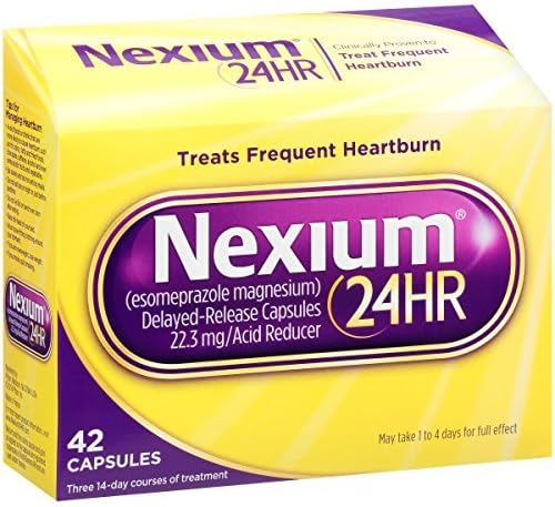 Nexium 24-Hour Delayed Release Heartburn Relief (42-Count Capsules) x Multipack of 5