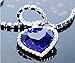 CHOP MALL Jewelry Teardrop Eyes Water Drop Yellow Crystal Pendant Necklace Bling Bling Diamond Rhinestone for Women Girls Necklace Chain