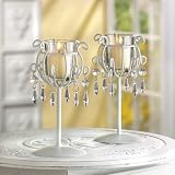 40 WEDDING CRYSTAL DROP CANDLEHOLDER CENTERPIECES