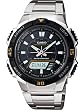 Casio #AQS800WD-1EV Men's Stainless Steel Tough Solar Analog Digital Watch