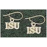 LogoArt Iowa State Cyclones 10K Gold Team Font 3/16 Dangle Earrings