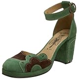 FLY London Women's Dally Pump,Green/Expresso,40 EU (US Women's 9 M)