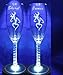 2 Personalized Etched Buck and Doe deer Heart Toasting Champagne Wedding Flutes glasses