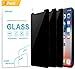 pehael Privacy Screen Protector for iPhone X iPhone Xs, Anti Spy Black Tempered Glass, Full Coverage, Case Friendly [3 Packs]