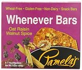 Pamelas Products Whenever Bars Oat Raisin Walnut Spice, 5 Count Box, 7.05-Ounce (Pack of 6)