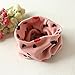 Yoyorule Autumn Winter Boys Girls Collar Baby Scarf Cotton O Ring Neck Scarves (Pink)