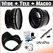 40.5mm Digital Pro Essential Lens Kit, Includes 2x Telephoto Lens + 0.45x HD Wide Angle Lens w/Macro + Flower Tulip Lens Hood + Lens Cleaning Pen + Lens Cap Keeper + UltraPro Deluxe Lens Cleaning Kit. For the Pentax Q7, Q10 with Pentax 5-15mm lens.