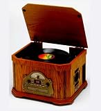Steepletone Truro E516 Encode Nostalgic Music Centre ((NOTE: NOT standard Carlisle E516)) MP3 playback AND RECORDING from your CD & Record Player (Turntable) + Radio & Cassette deck - Retro Wood Veneer Nostalgic Style Music Stereo System