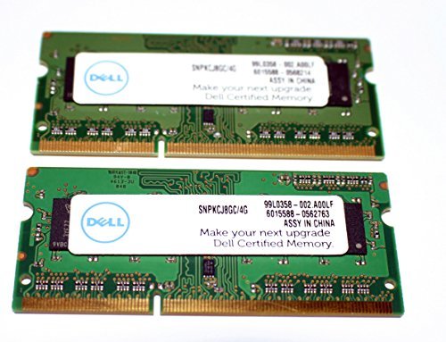 8GB KIT 2X4GB DELL CERTIFIED LAPTOP MEMORY DDR3 1600MHZ 12800S SNPKCJ8GC/4G 99L0358-002.A00LF